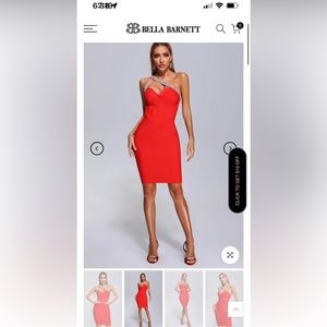 Red cocktail dress